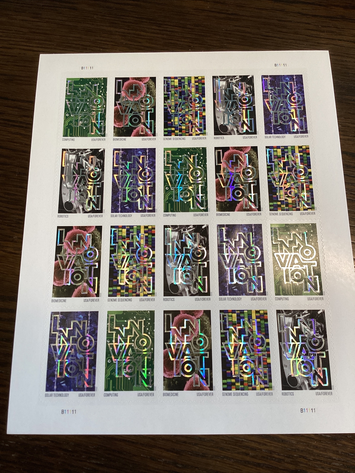 SCOTT # 5514-18-INNOVATION-PANE OF (20) FOREVER STAMPS-MNH-2020