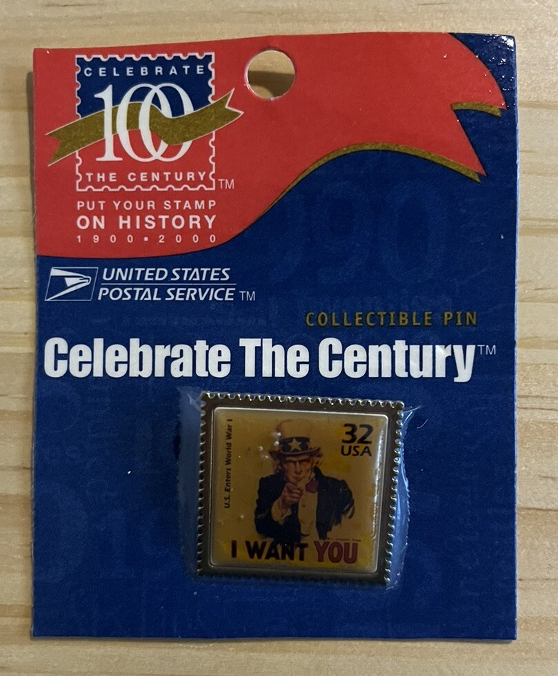 USPS STAMP COLLECTIONS 1998 UNCLE SAM “I WANT YOU” PIN USA NEW SEALED