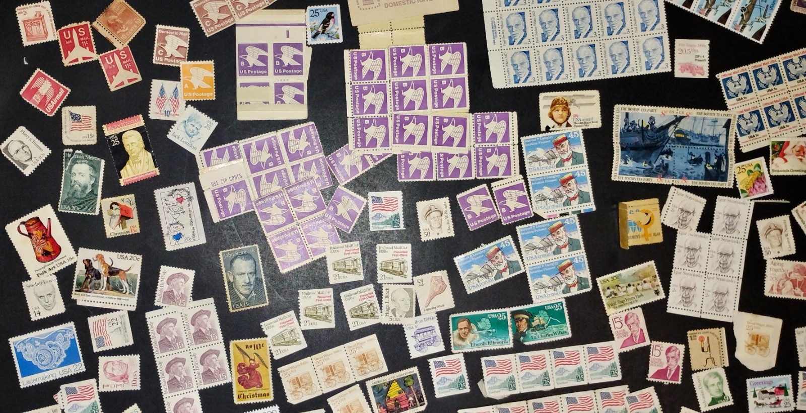Mixed Lot of 200+ U.S. Vintage Stamps– High Denomination, non cancelled, Nice!!