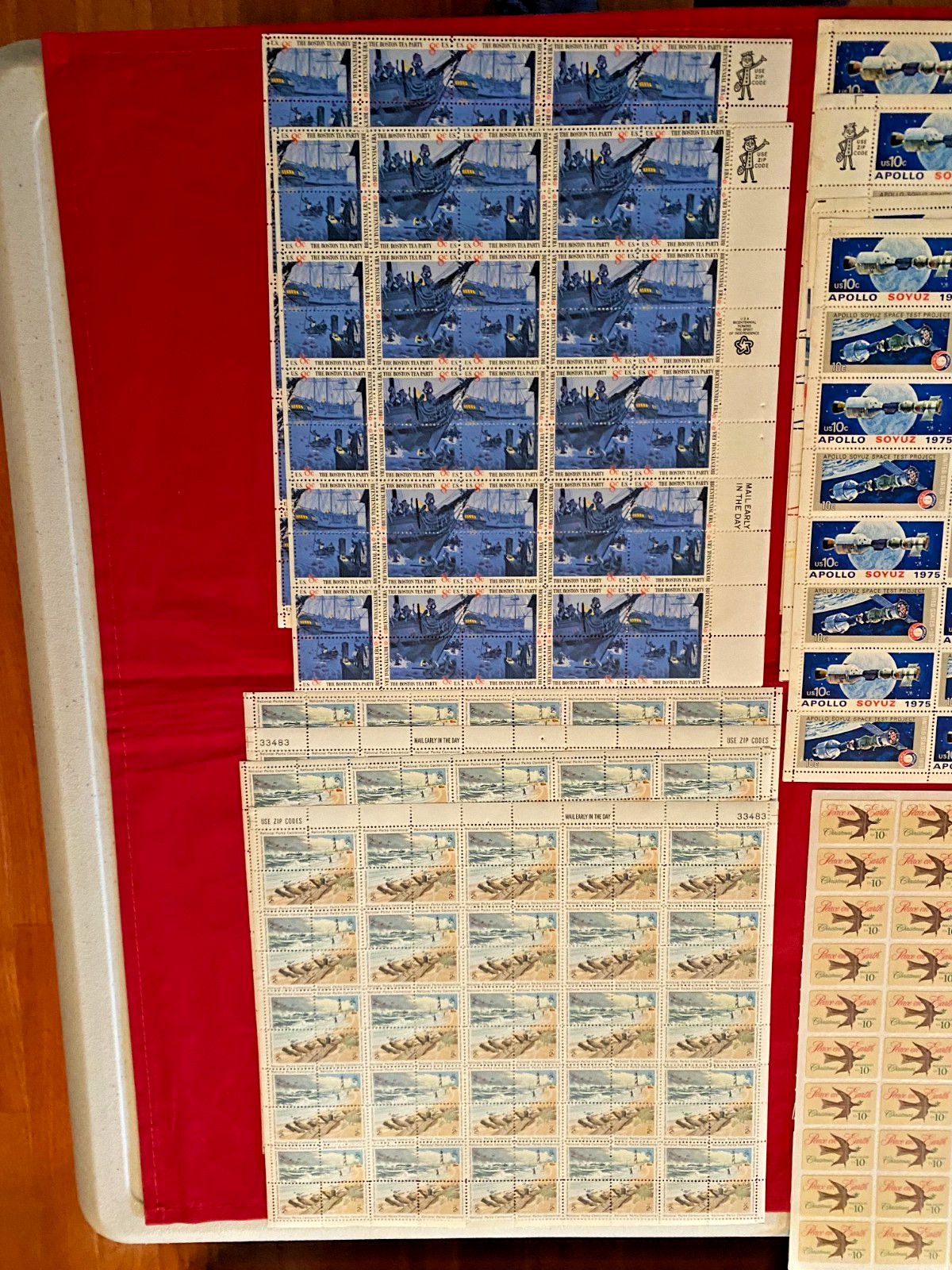 US Postage lot of 23 Sheets MNH .02 to .33 Cent Sheets. Face Value is $121