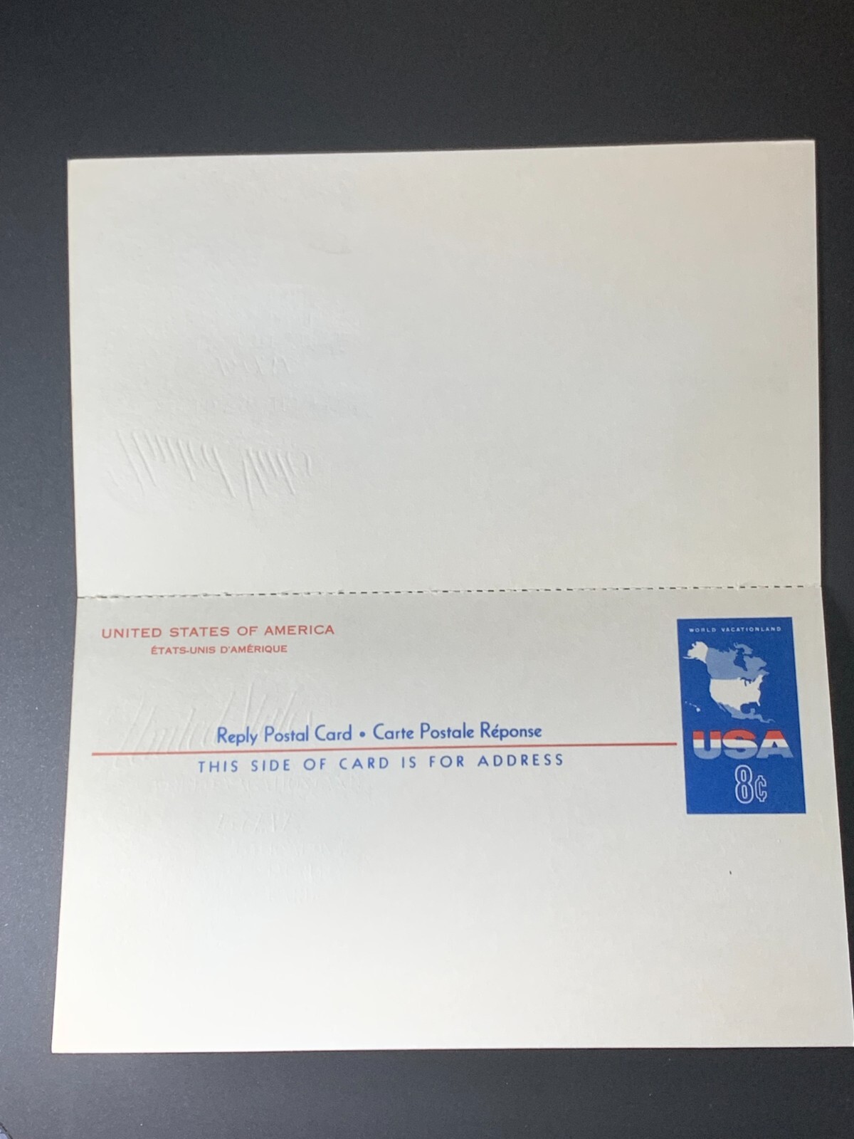1967 8c USA #UY20 FDC Artcraft Postal Card w/Reply World Vacationland