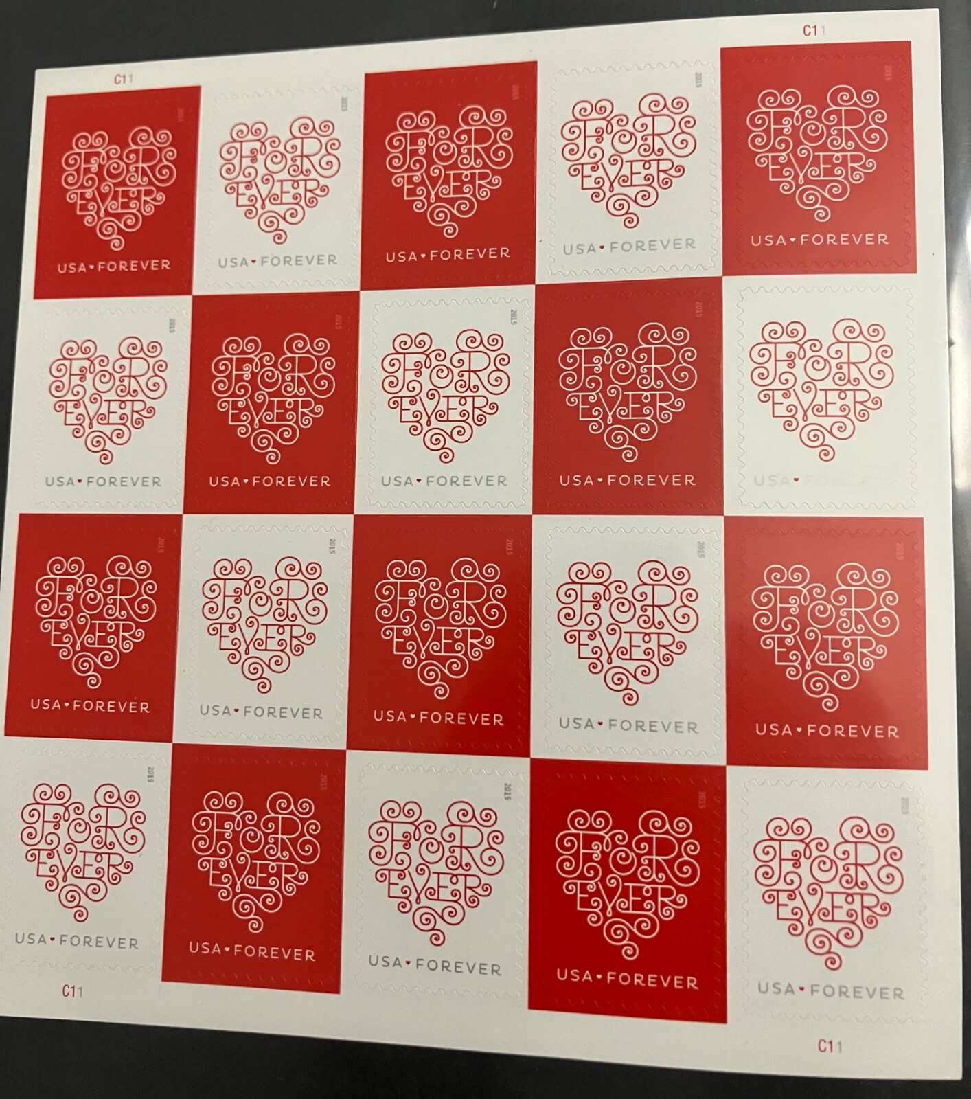 For Ever 20 count USA Forever stamps-NEVER USED