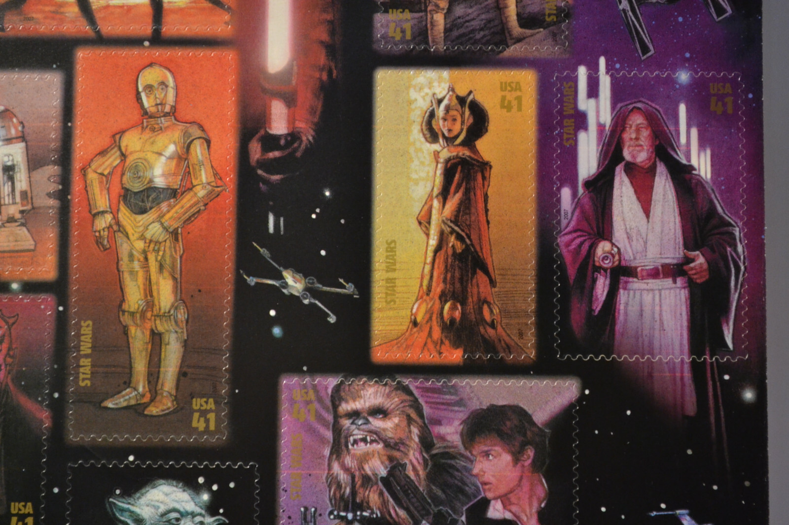 ONE SHEET OF STAR WARS CHARACTER ANNIVERSARY SET