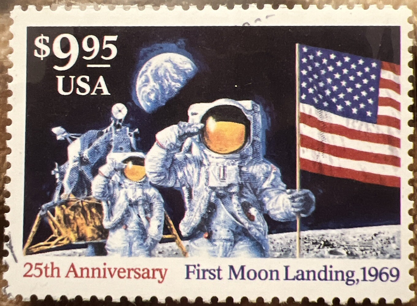 USA 1994 SPACE 25TH ANNIVERSARY MOON LANDING STAMP