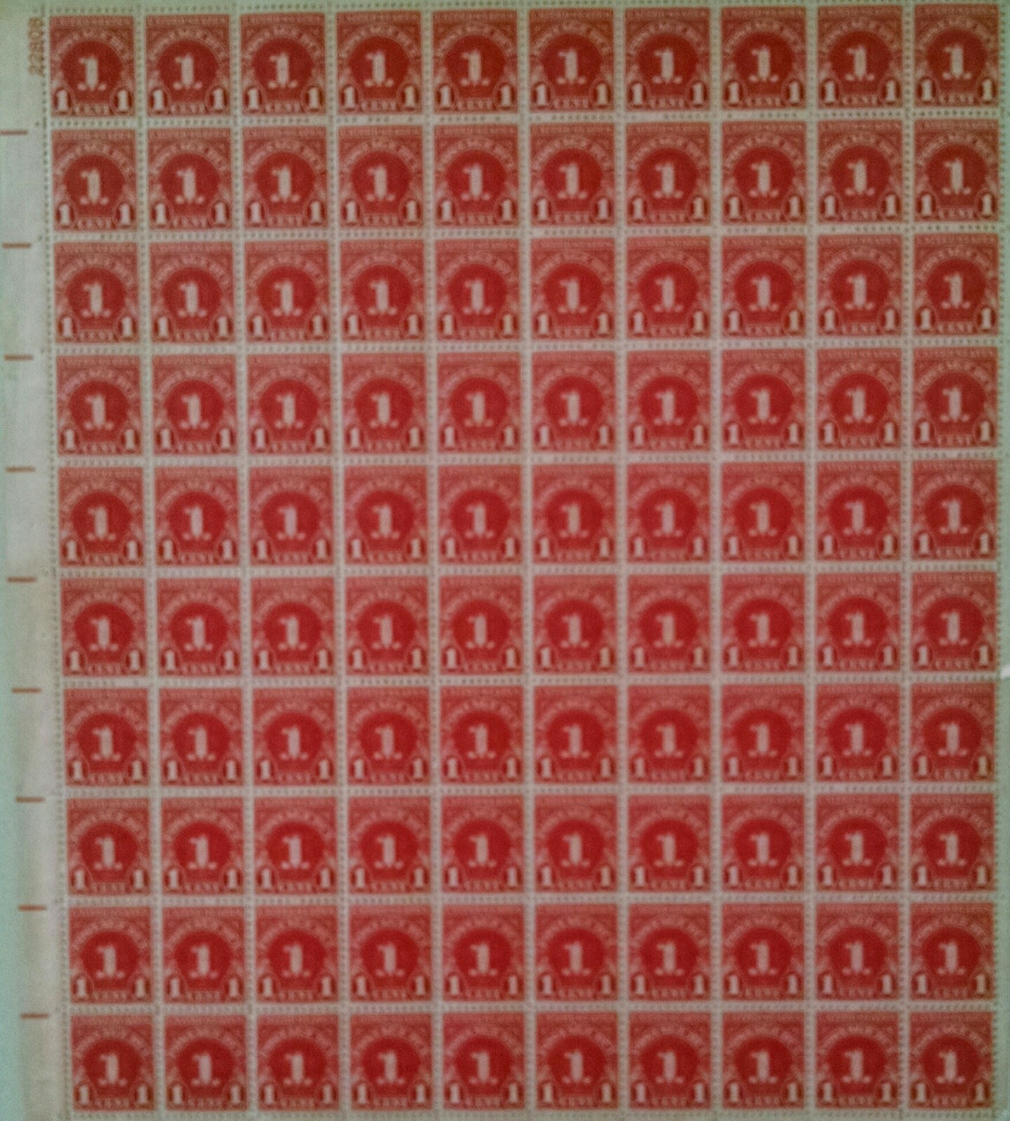 1931 #J80 One Cent Postage Due US Stamp