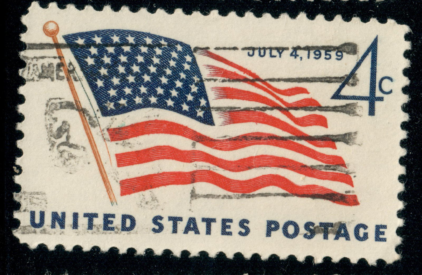 USA – 1959 – New American Flag with 49 Stars – 4¢ – #2997