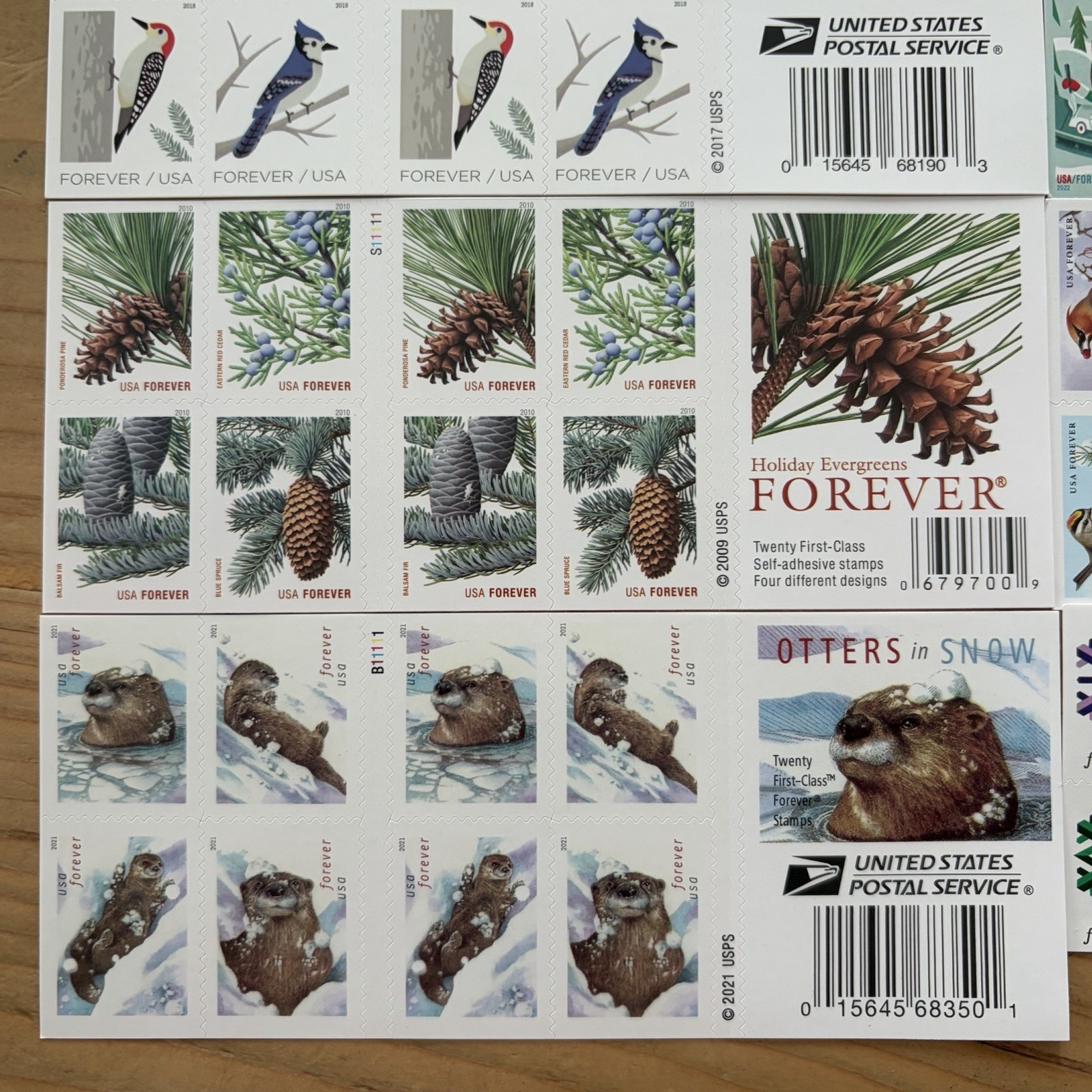 160 FOREVER STAMPS USPS 8 Sheets Book CHRISTMAS CARD Snowflake Winter Scenes