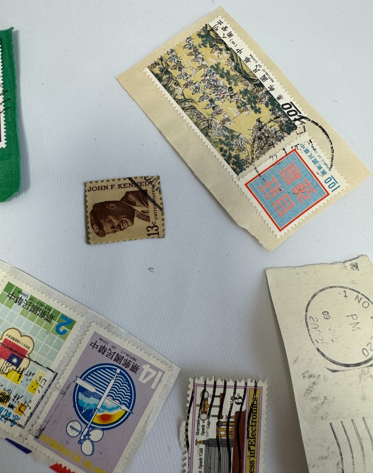 Worldwide Vintage Stamp Collection Lot 75+ Used Stamps on Paper and Off Paper