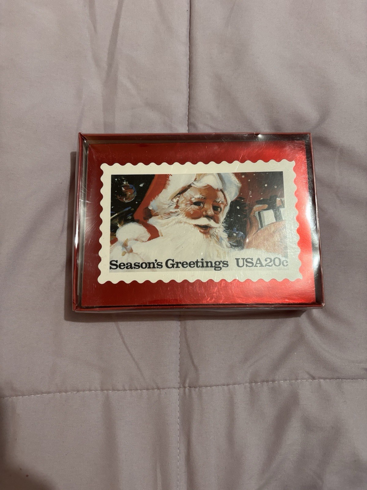 1999 Santa Claus 20 cent Postage Stamp Christmas Cards Box of 18 Made in the USA