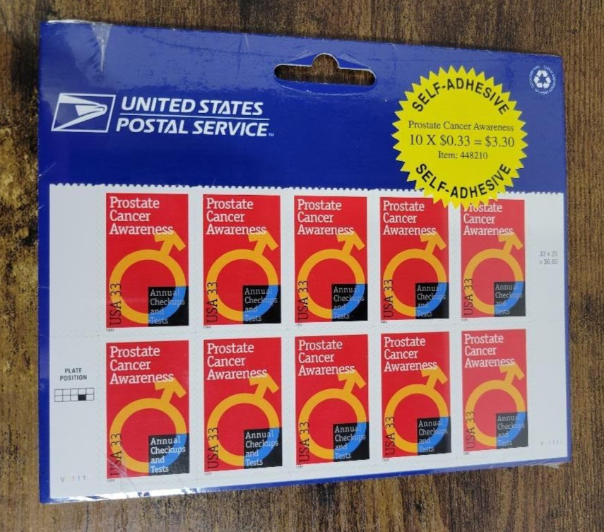 USPS Prostate Cancer Awareness 33 Cent Factory Sealed