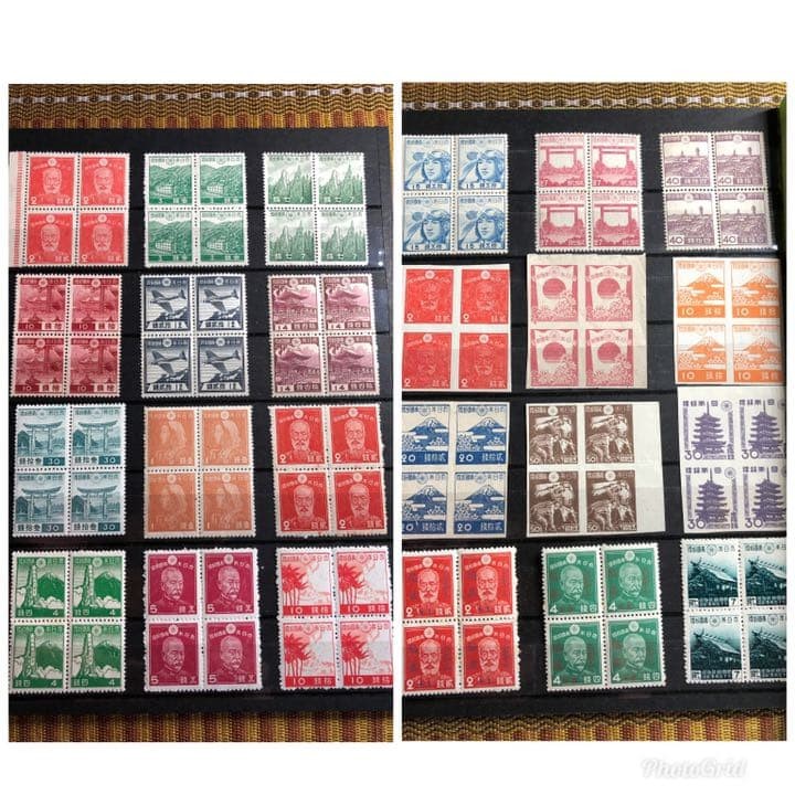 Discount sale! 24 types of stamps issued from 1937 to 1946 x 4 stamps, a total