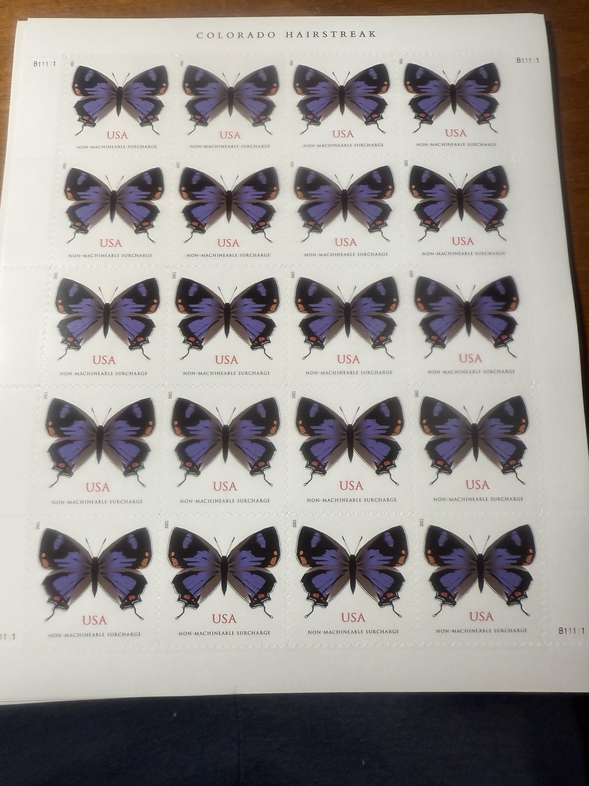USPS FOREVER+ POSTAGE STAMPS-BUTTERFLY-40 STAMPS-SAVE $-RETAIL $1.20 UPAY .60