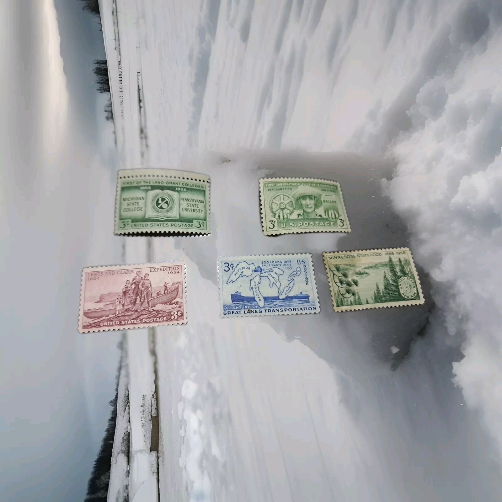 Three Cent Stamps mixed
