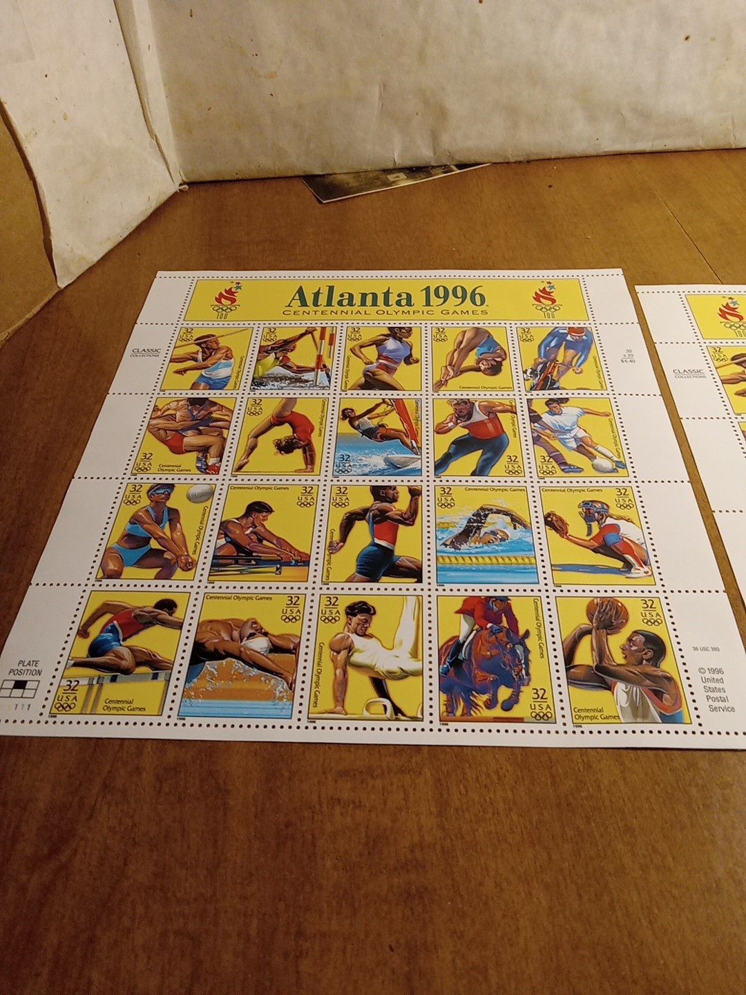 2 Sheets 40 Stamps ATLANTA 1996 Centennial Olympic Games 32¢ US Stamp # 3068