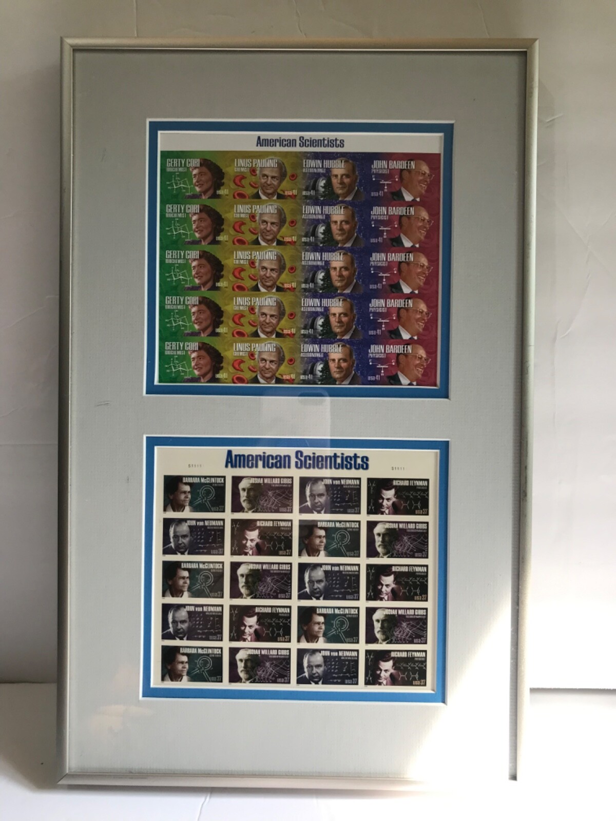 American Scientists Matted and Framed Stamp Sheets