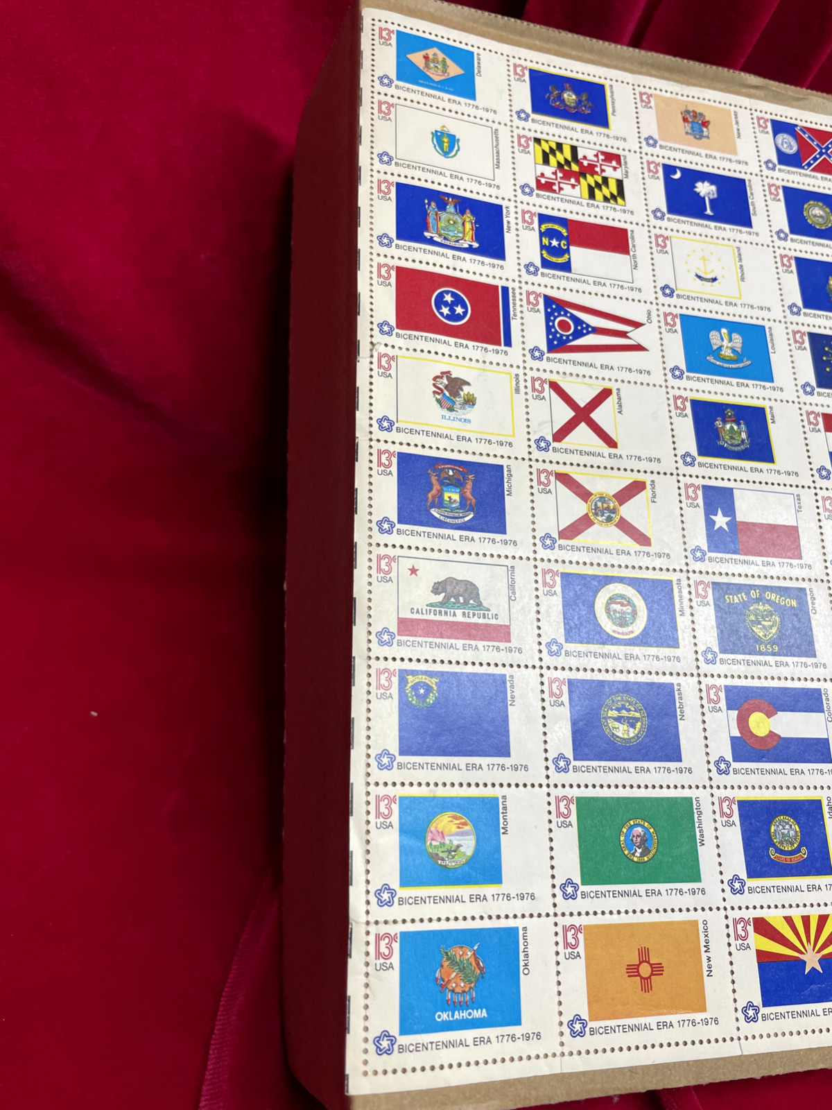 Vtg USA State Flag Stamps