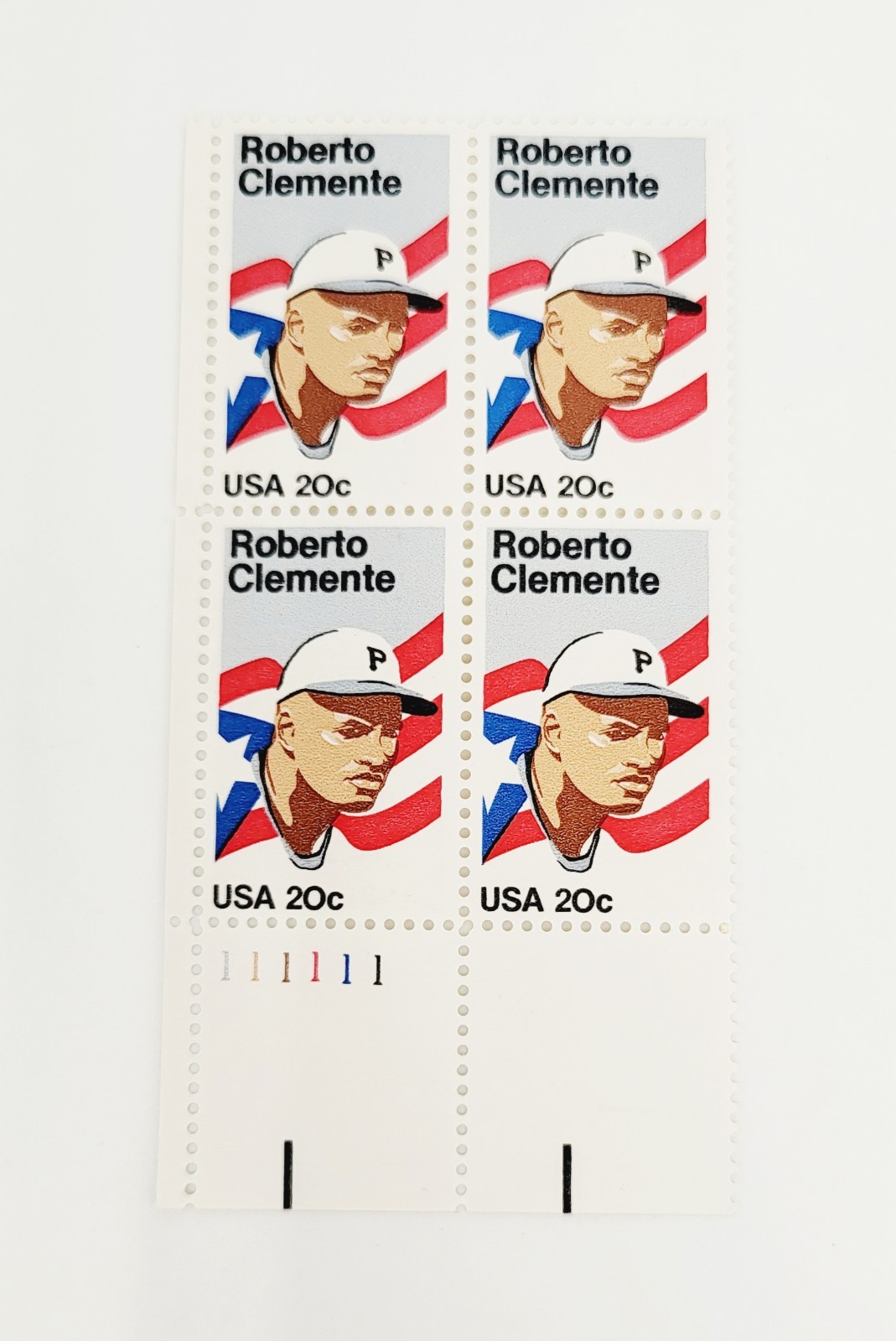 United States 20¢ Baseball Legend Roberto Clemente Postage Stamp #2097 MNH Sheet