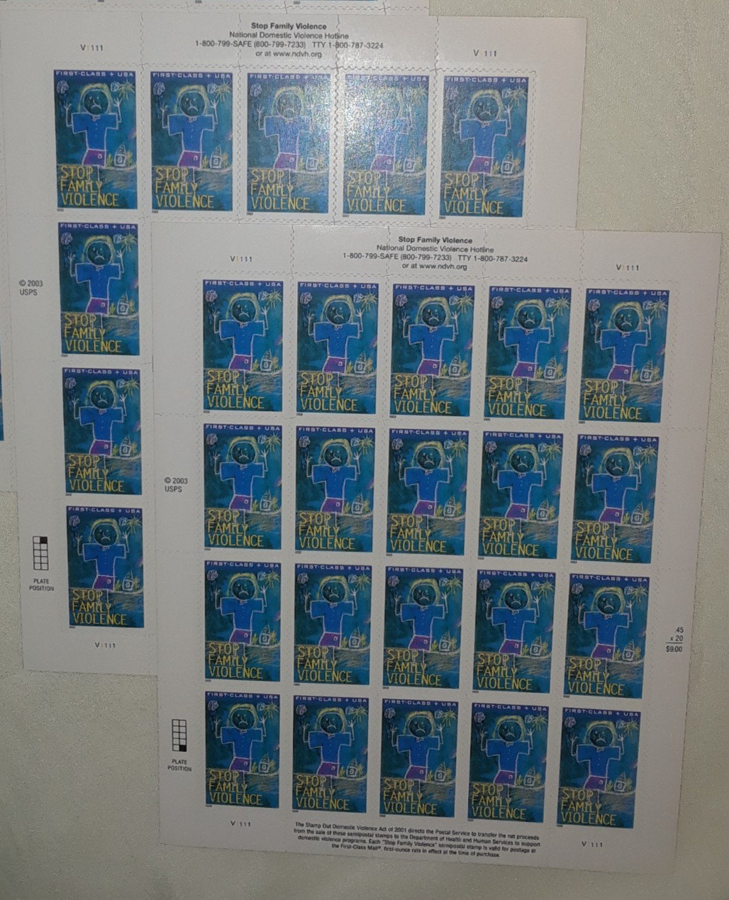 Mixed 100 of New/Usable Multiples, Strips & Singles of 39¢ US Postage Stamps USA