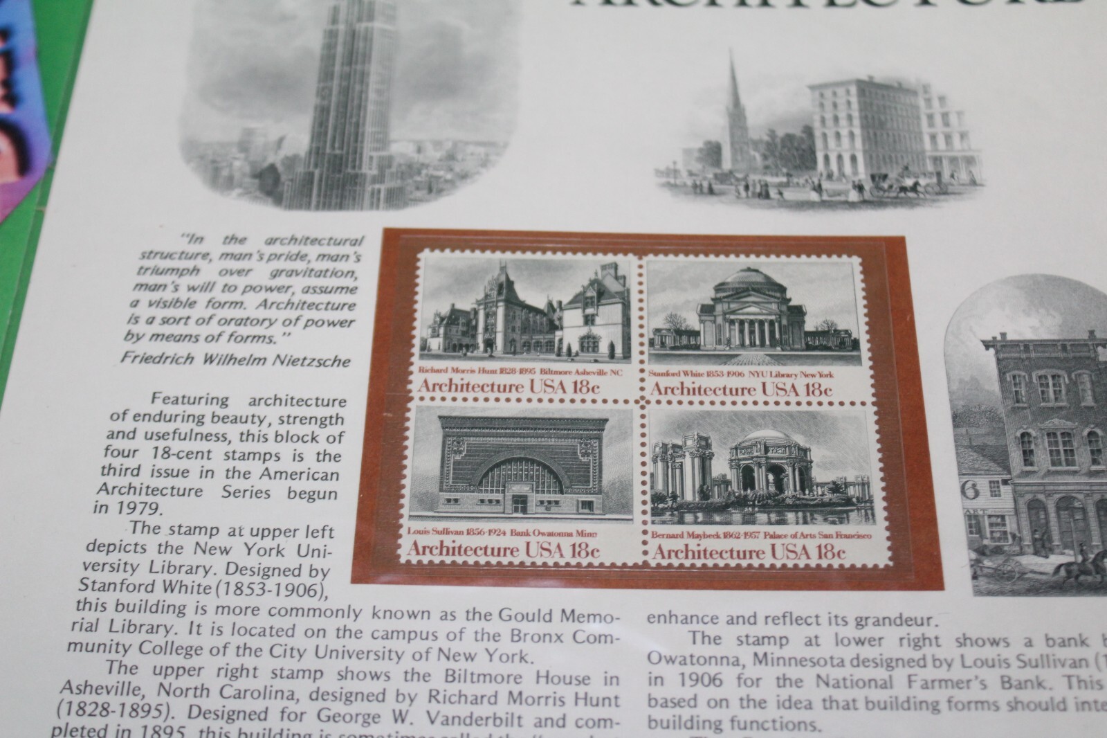 American Commemoratives American Architecture USPS Stamps 148 August 28, 1981