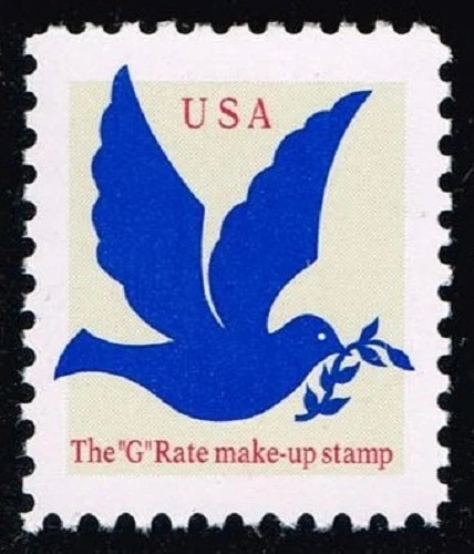 USA 1994 – 3c Dove, “G” Rate, make-up stamp – Scott #2877 – Mint F/VF NH