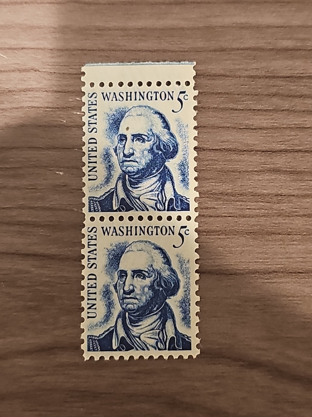 1967 US 5 Cent George Washington Stamps Blue – On Post – Rare Vintage MINT