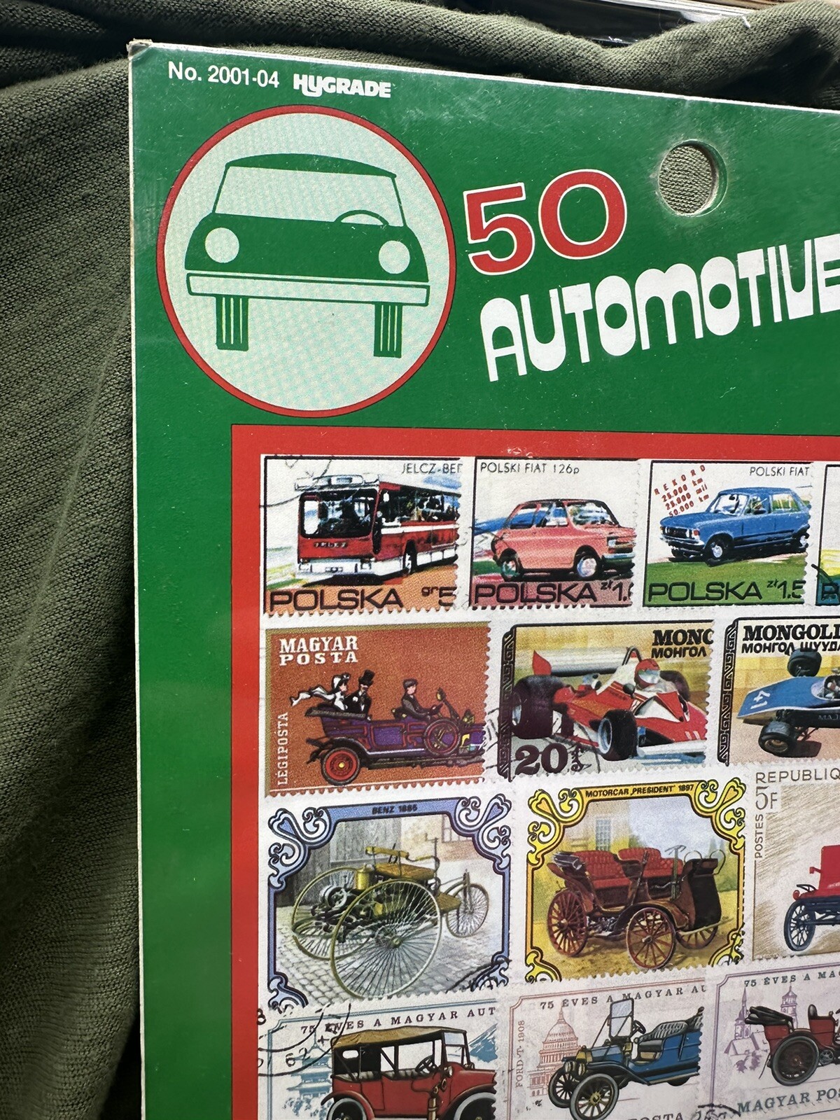 LOT OF 50 AUTOMOBILE STAMPS – CARS FERRARI BENZ PEUGEOT PHANOMOBILE etc