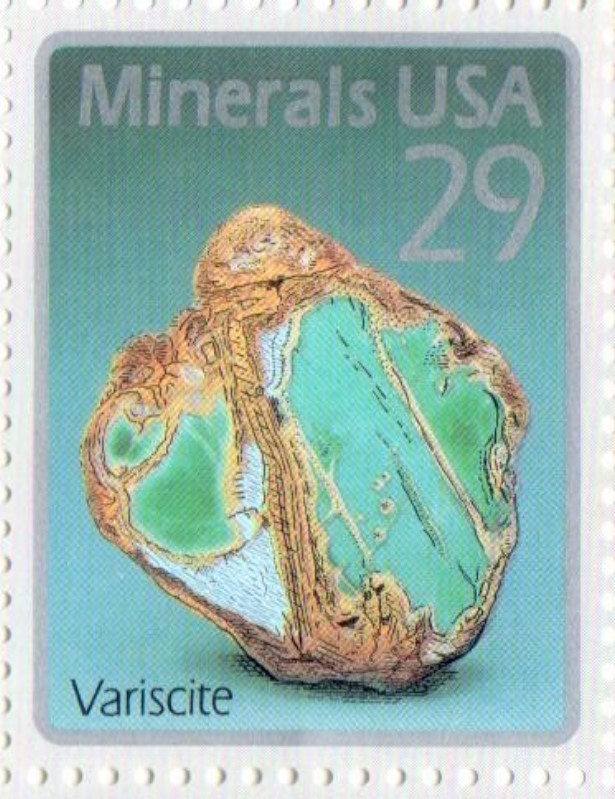 4 US Postage Stamps Minerals – Copper, Azurite, Variscite 29 Cent Scotts 2700-03