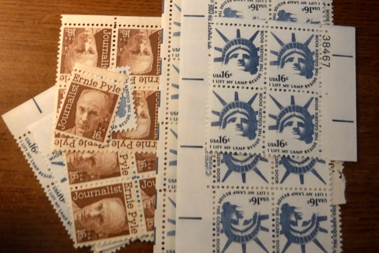 Lot of Unused 16 Cent Stamps, Vintage Sixteen Cent U.S. Postage Stamps, $8 Face
