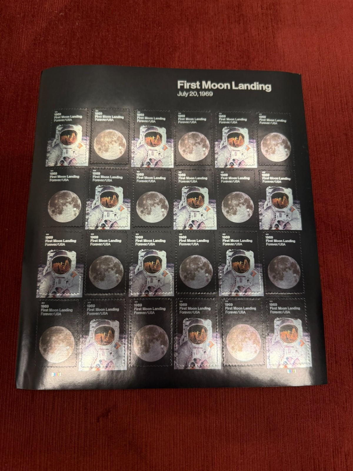 24 USPS Forever Stamps 1 Sheet of 24 Self Adhesive First Class Mail Stamps Moon