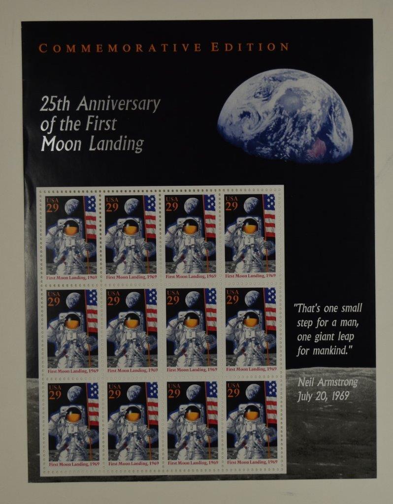 US SCOTT 2841 PANE OF 12 FIRST MOON LANDING ANNIVERSARY STAMPS 29 CENT FACE MNH