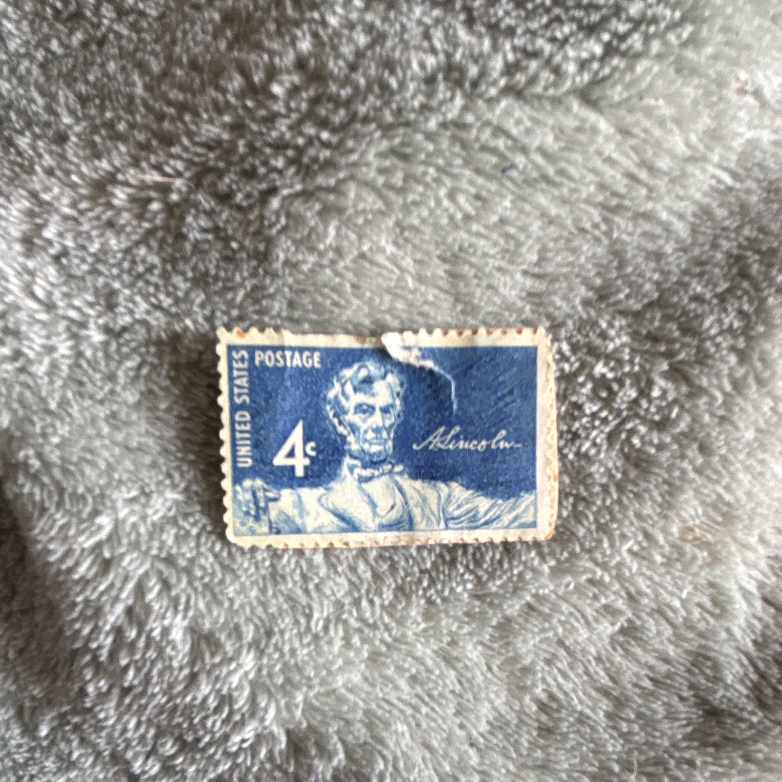 United States 4 Cent Blue Postage Stamp Single Used, Historical Figures
