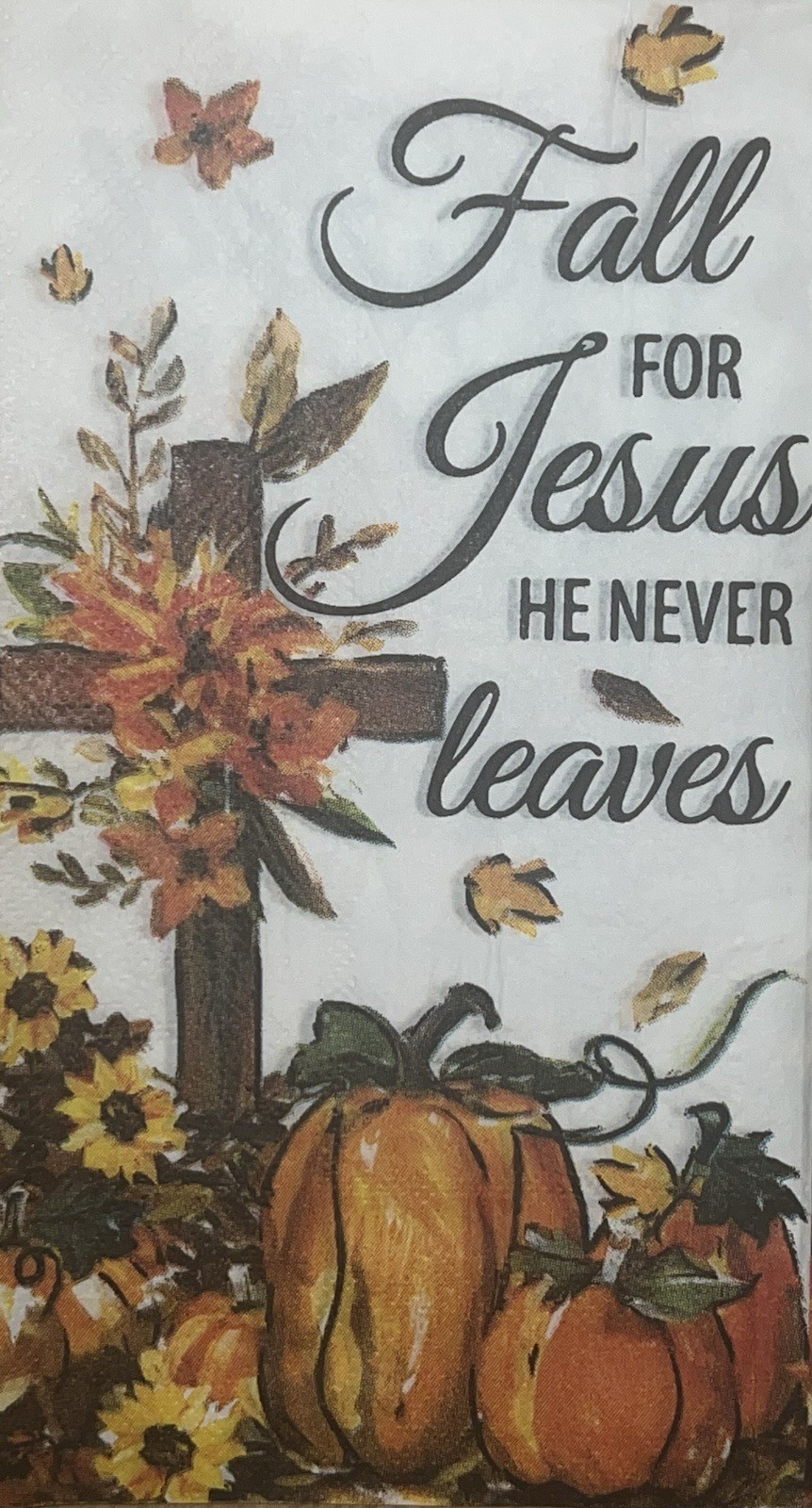 TWO Individual dinner Decoupage Napkins/Fall 4 Jesus/Halloween/pumpkin/Scarecrow