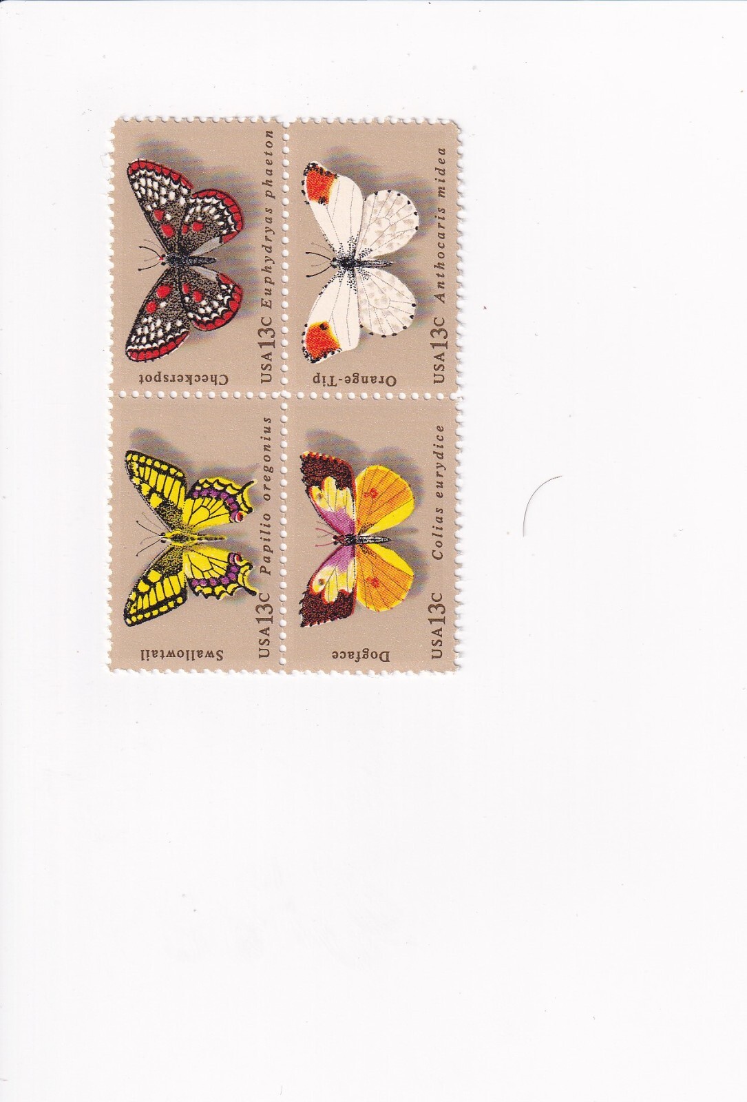US Postage Stamps SET OF FOUR 13 Cents 13c BUTTERFLIES