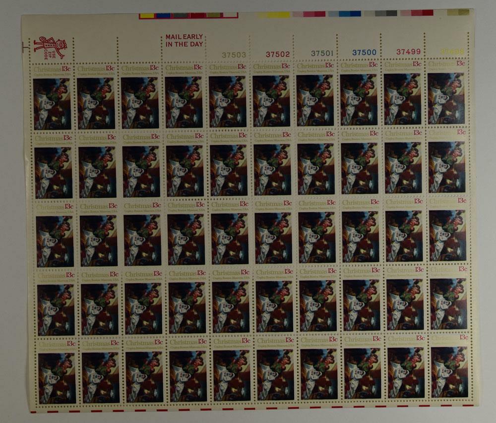 US SCOTT 1701 PANE OF 50 MADONNA CHRISTMAS STAMPS 13 CENT FACE MNH