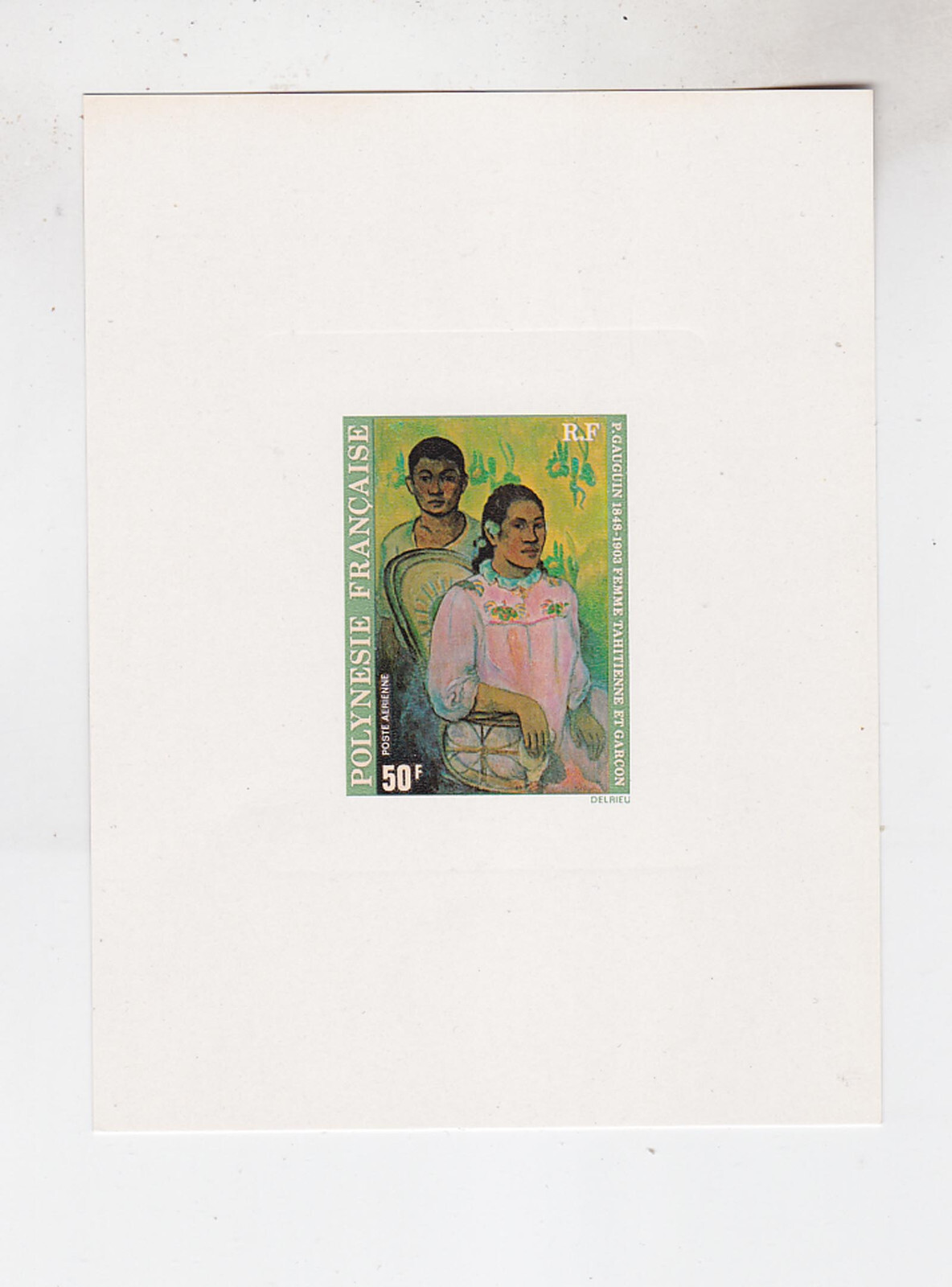 (polynesia)1978 proof on card,p.gauguin painting s/s MNH,MNG u1991