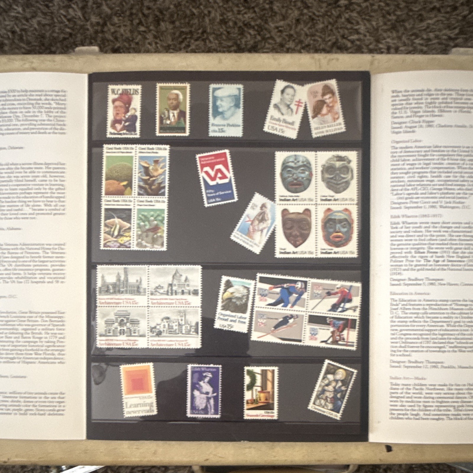 1980 U.S. Mint Set Commemorative Stamps 15c MNH Multicolor Presentation Pack