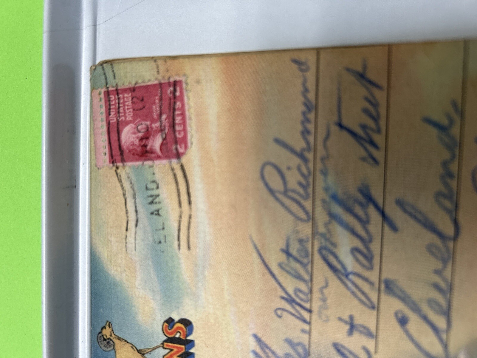 Vintage Rare 1938 red JOHN ADAMS 2 Cent US Postage Stamp- 2…rare stamps