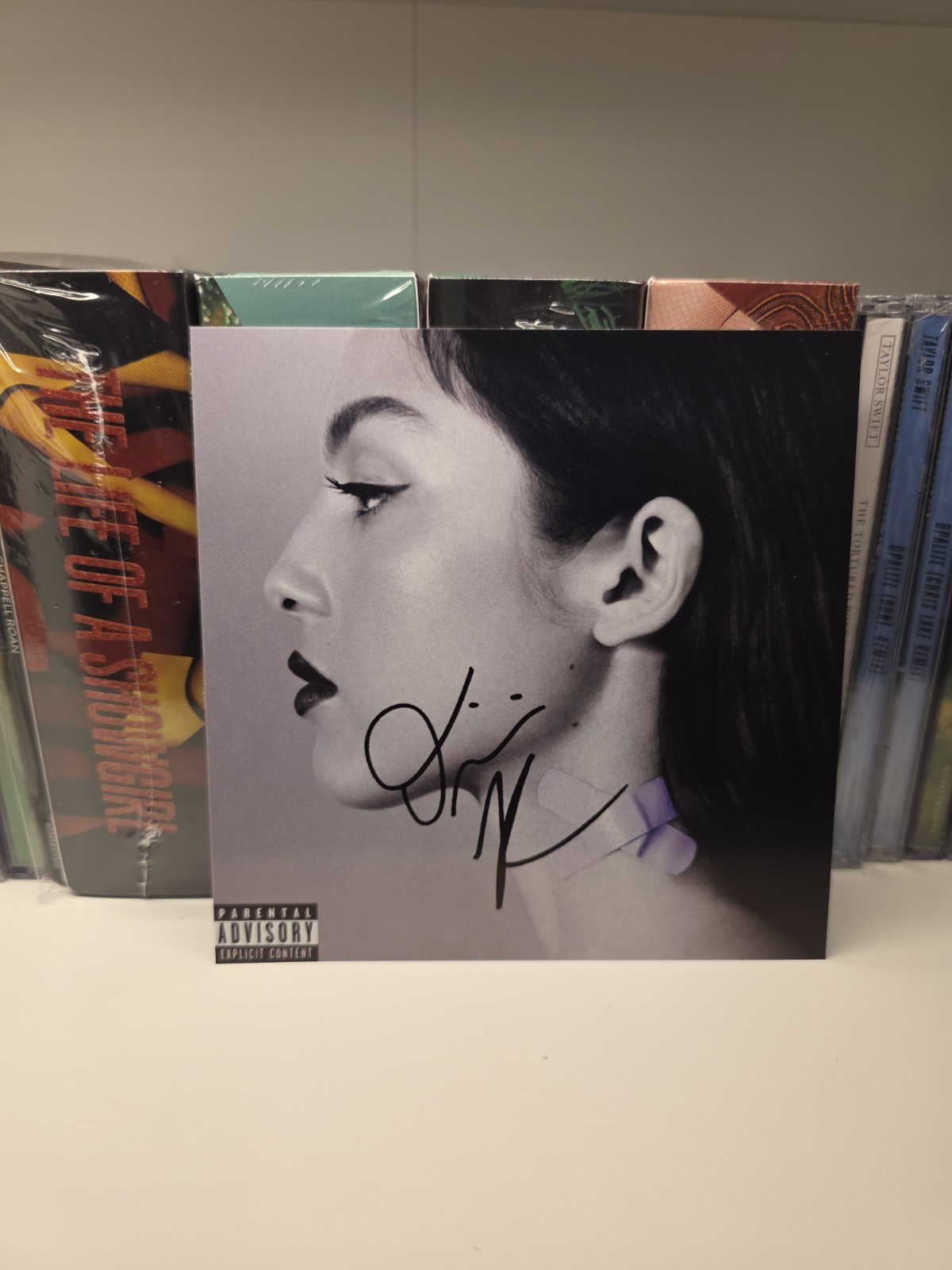 Olivia Rodrigo Signed Vampire GUTS Cd Size Fanmade Reprint Glossy Photo Paper