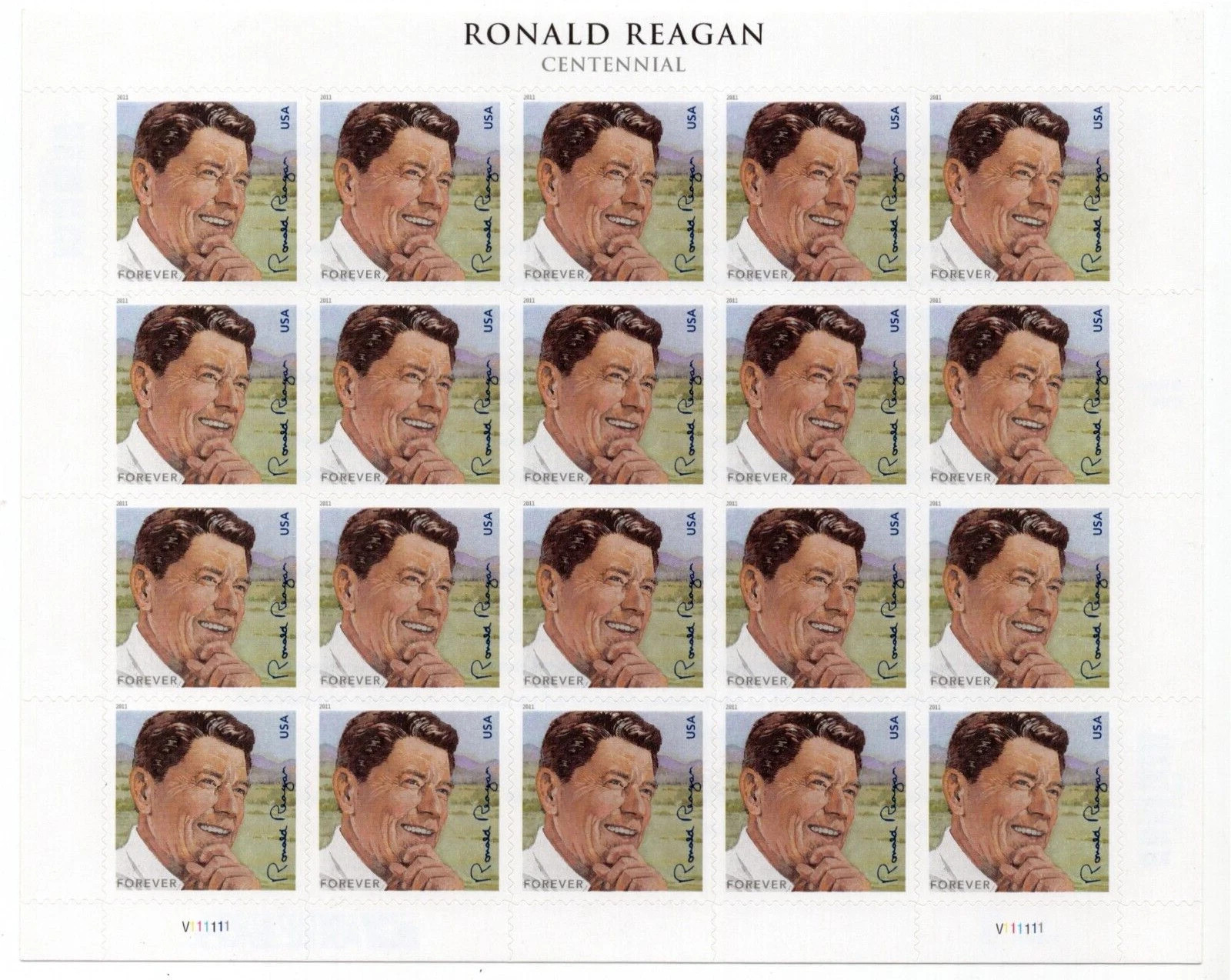 US 2011 SC 4494 Ronald Reagan, Forever – Sheet of 20 MNH Fresh