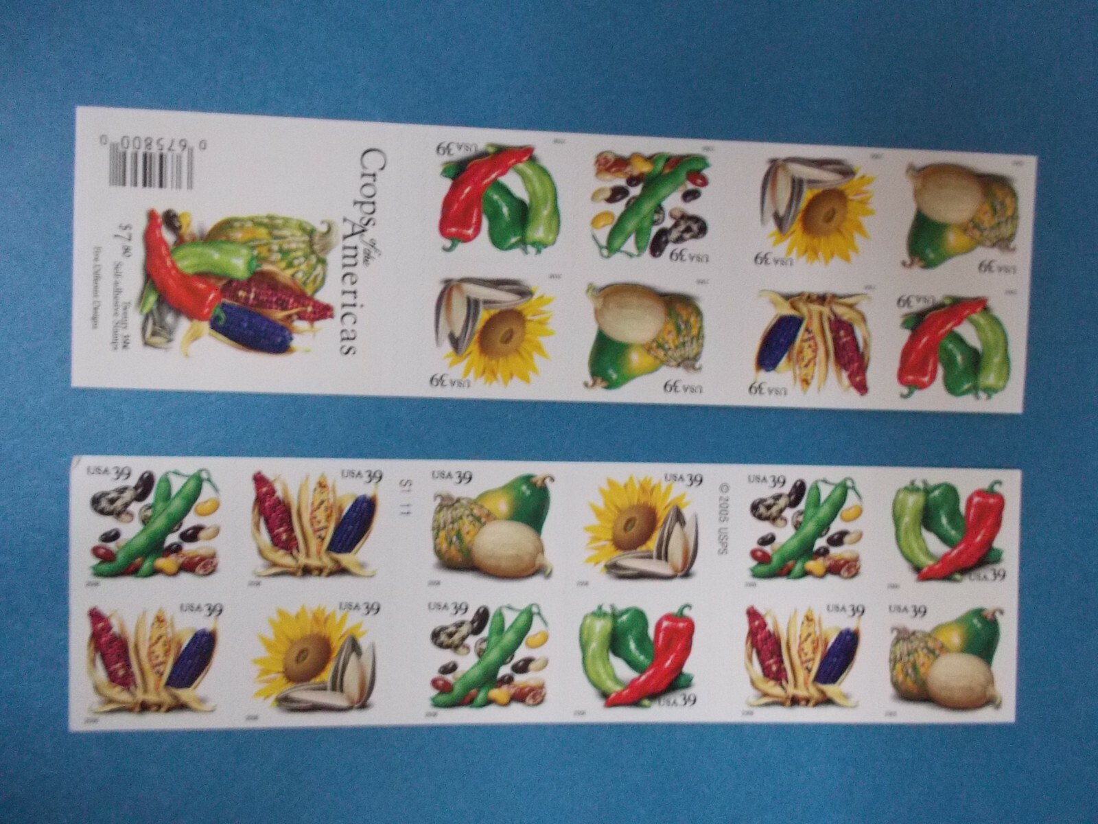 #4003-07 CROPS OF THE AMERICAS 2006 Pane of 20 39 Cent Stamps MNH Free Shipping