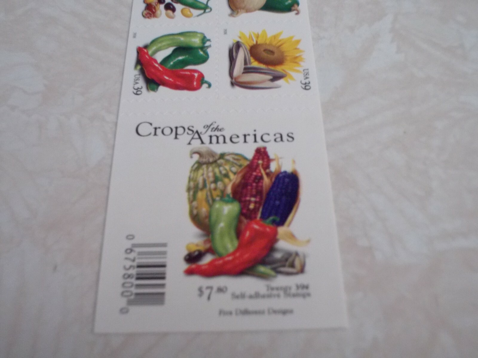 #4003-07 CROPS OF THE AMERICAS 2006 Pane of 20 39 Cent Stamps MNH Free Shipping