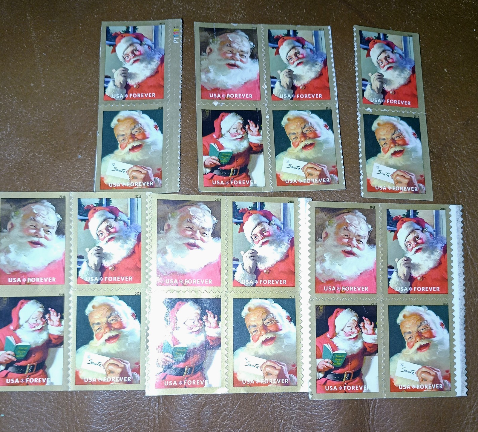 Santa Stamps USPS 2018 SPARKLING HOLIDAY EDITION! SET OF.30
