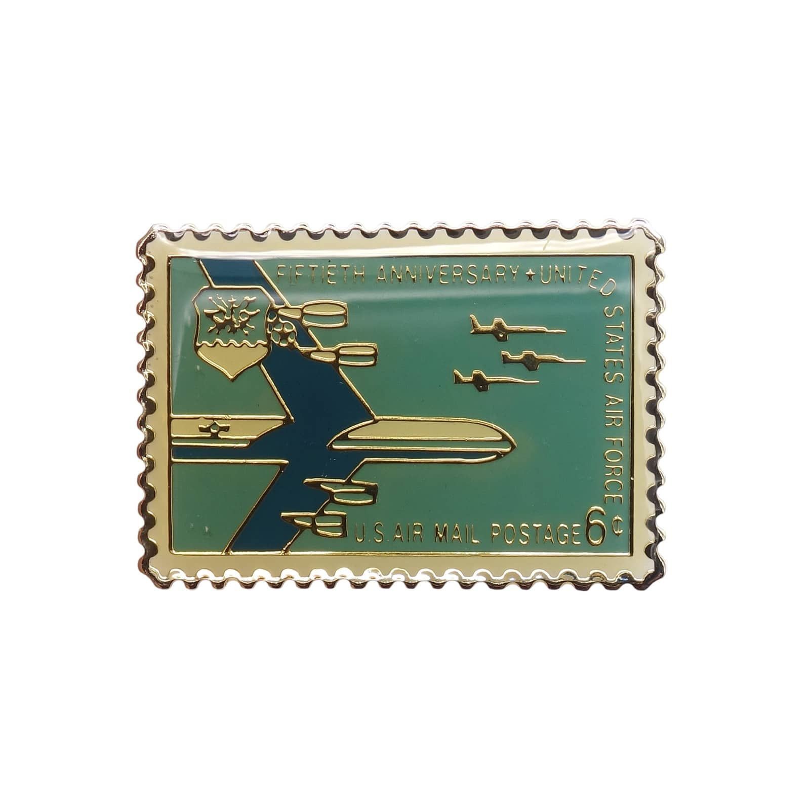 U.S. Air Force 50th Anniversary Stamp-Shaped Retro Pins Collectors Pin Badges