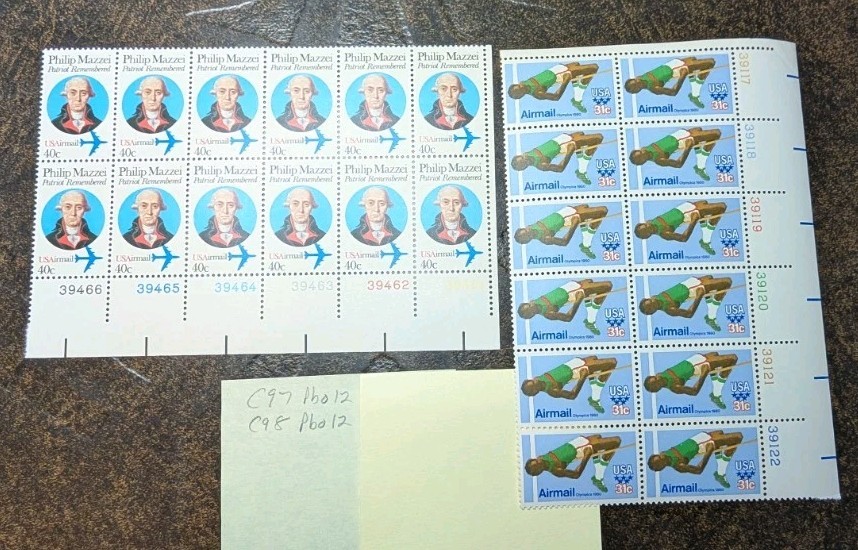 USA Airmail C97, C98. Cat $33.