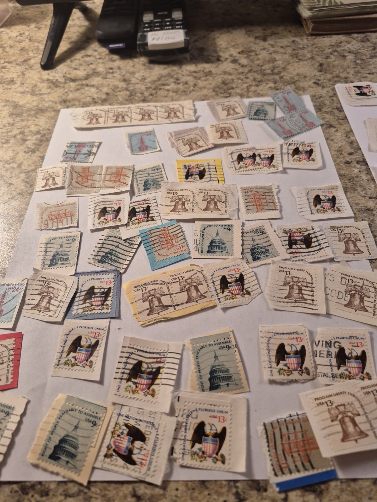 USA – 1975 Americana Lot Of ( 90 ) Printing Press ,church, capital dome, liberty
