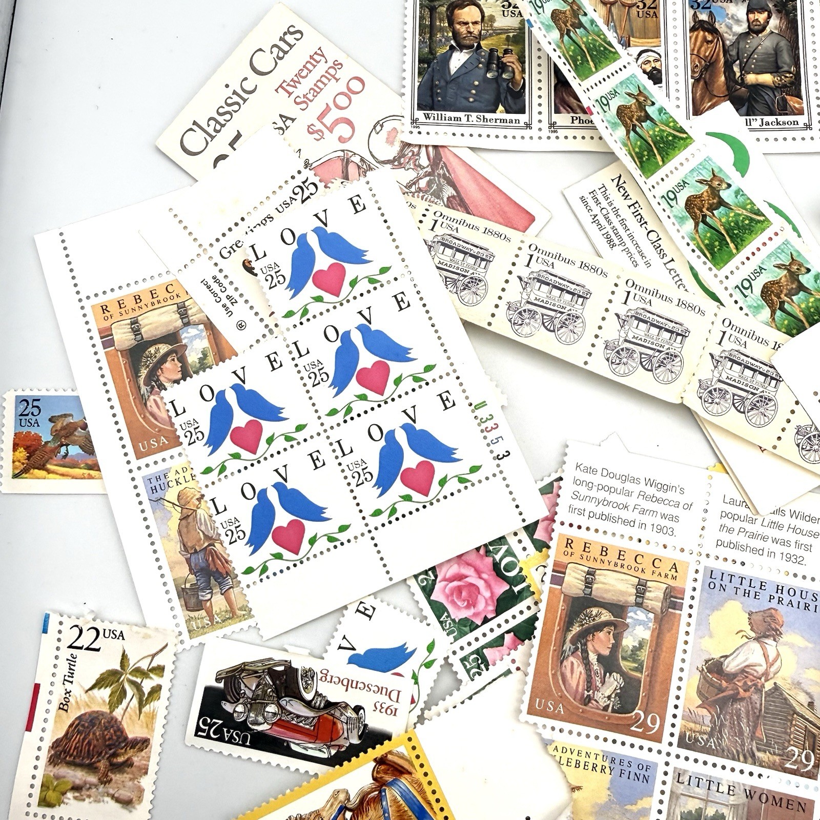 135+ Mint Unused USPS Stamps Lot Plate Blocks Strips Panes $33.75+ Face Value