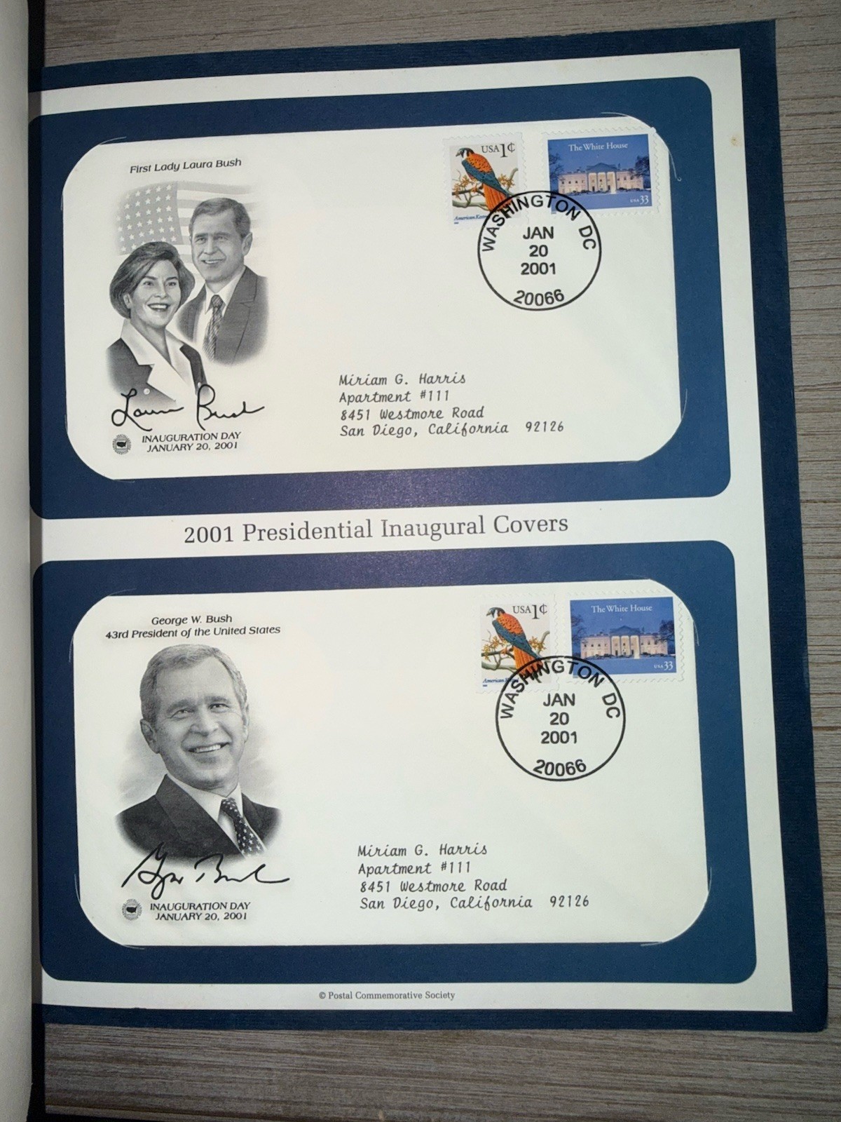 Bush 2001 & Clinton Gore 1993 Inaugural Cover Lot Postal Commemorative PCS