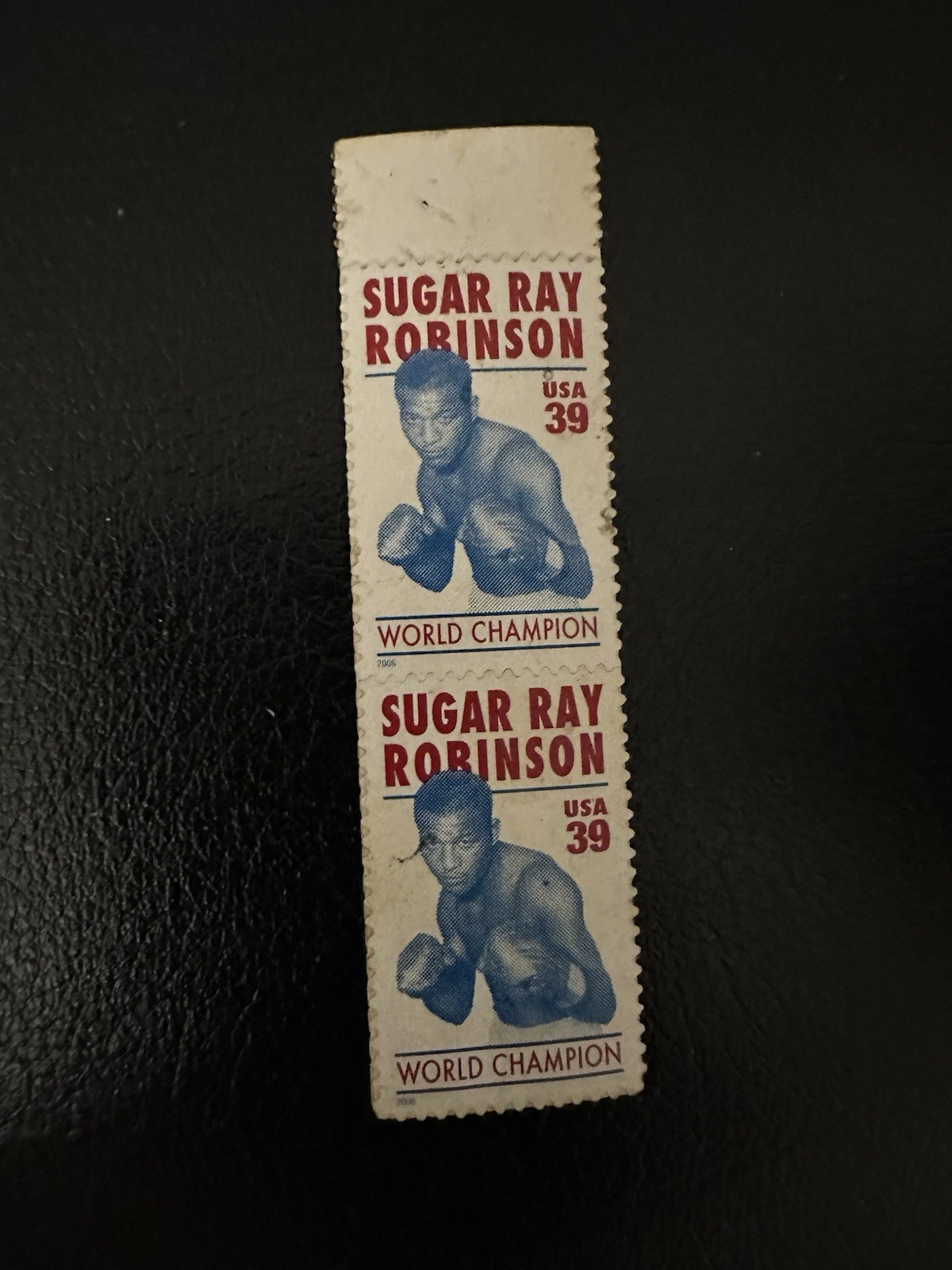 2 .39 Cents Postage Stamps Sugar Ray RobinsonBoxing Legend