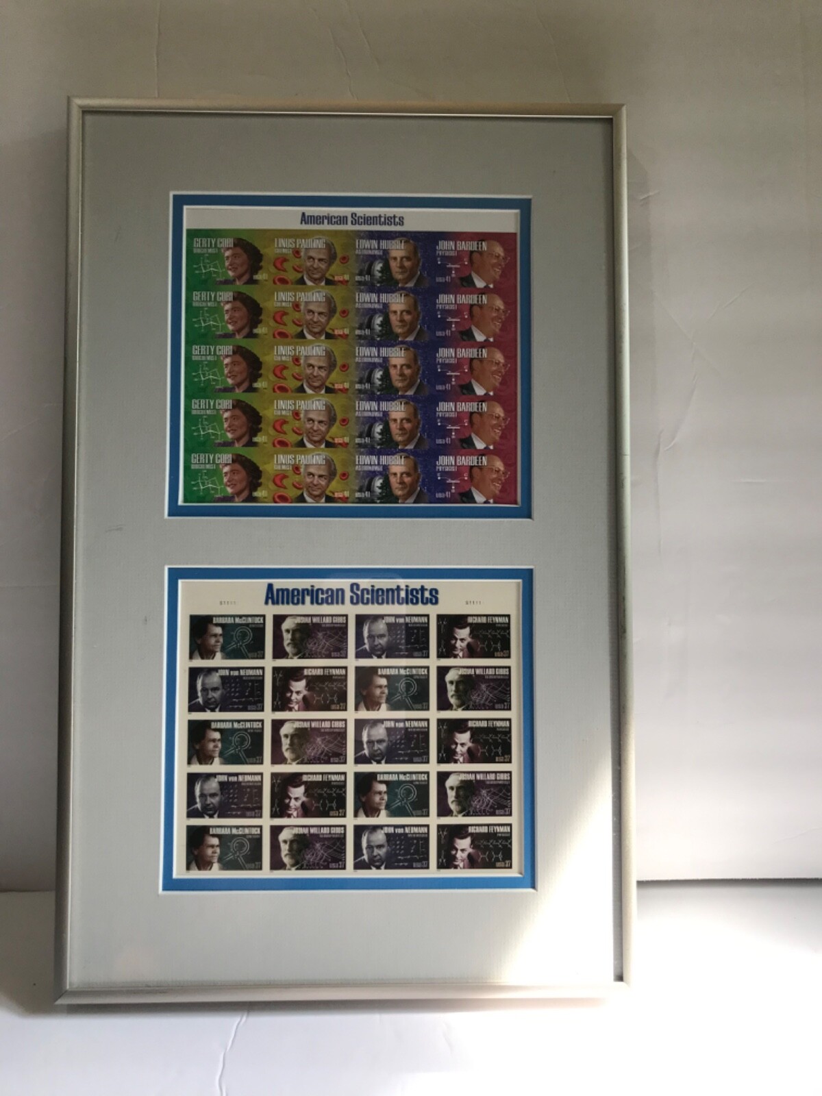 American Scientists Matted and Framed Stamp Sheets