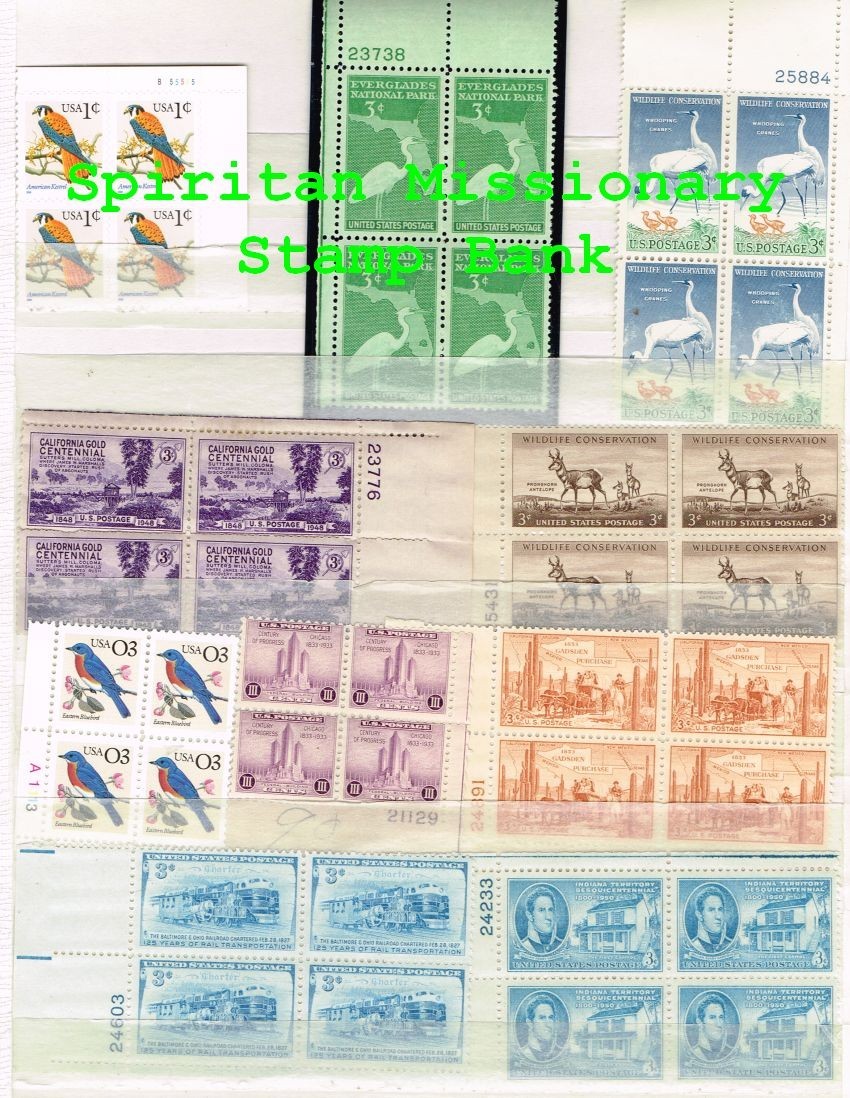 Plate Block Stamps: 10 Mint 1¢ & 3¢ USA 36 Postage (13-253)